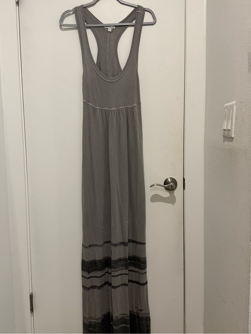 Standard James Perse Gray Racerback Maxi Dress Size 2 M USA 🇺🇸